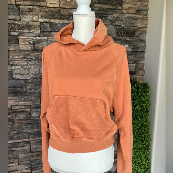 Aerie Orange Cropped Sweater with Relaxed Fit - Picture 1 of 11